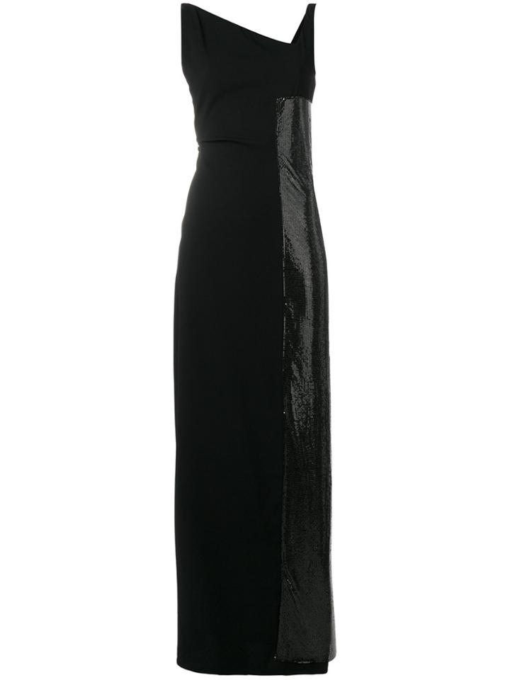 Paco Rabanne Sequin Panel Maxi Dress - Black