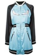 Red Valentino - 'caban' Elongated Bomber Jacket - Women - Polyester/spandex/elastane - 42, Women's, Black, Polyester/spandex/elastane