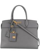 Prada Large Bibliotheque Tote Bag - Grey