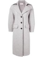 Portspure Contrast Stitching Coat - Grey