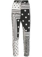 Liu Jo Mix Print Trousers - Black