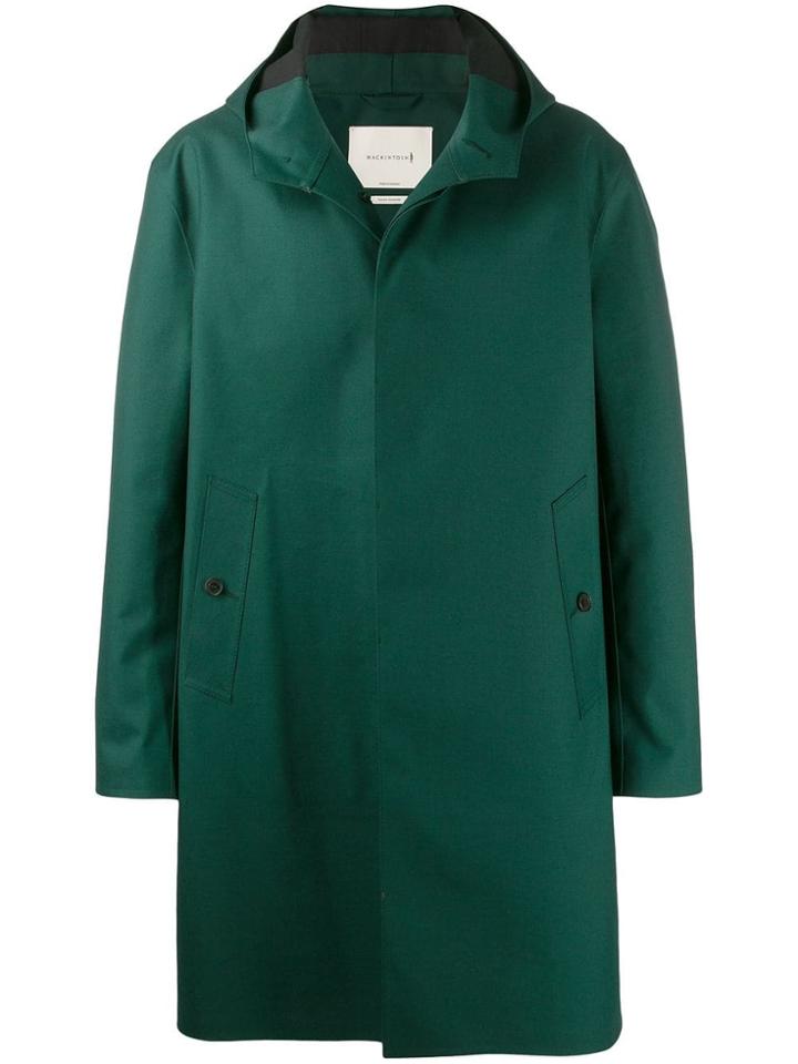 Mackintosh Clarkston Bonded Wool & Mohair Coat - Green