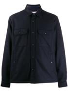 Woolrich Buttoned Pockets Shirt Jacket - Blue