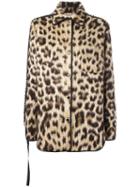 No21 Leopard Print Jacket, Women's, Size: 36, Brown, Virgin Wool/alpaca/acetate/metallic Fibre