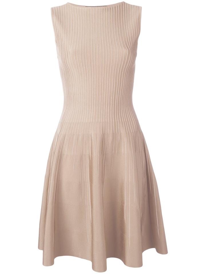 Antonino Valenti - Sheer Flared Dress - Women - Silk/polyester/viscose - 44, Women's, Nude/neutrals, Silk/polyester/viscose