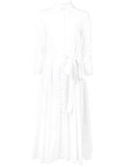 Carolina Herrera Perforated Shirt Dress - White