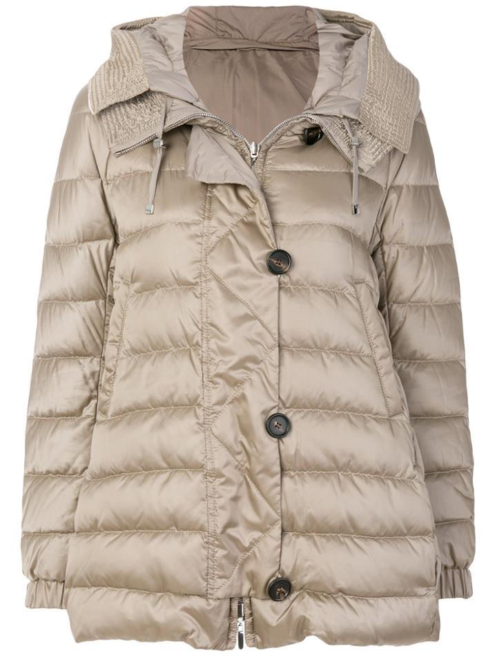 's Max Mara Hooded Puffer Jacket - Nude & Neutrals