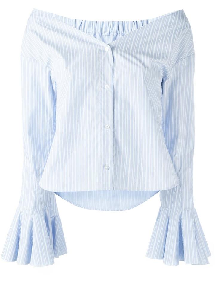 Jacquemus Flared Blouse, Women's, Size: 36, Blue, Cotton