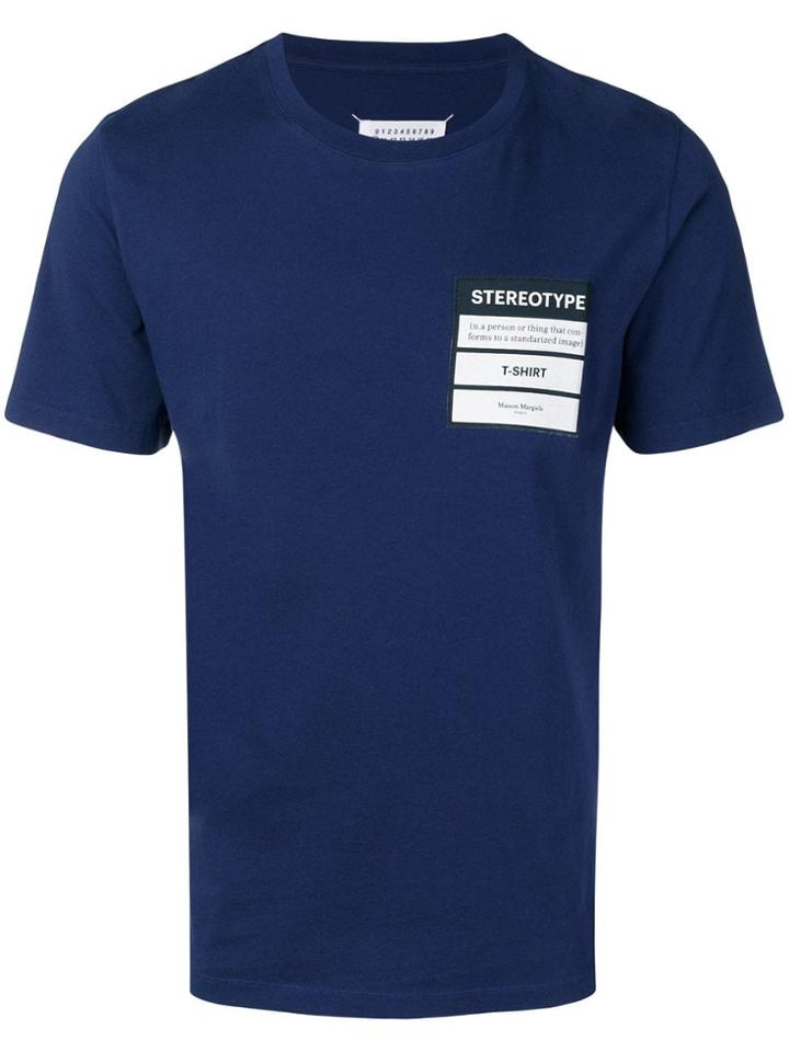 Maison Margiela Stereotype Patch T-shirt - Blue