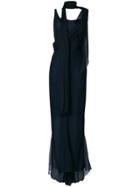 Chanel Vintage Draped Evening Gown - Blue