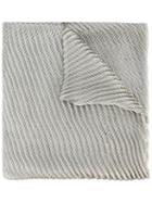 Armani Collezioni Textured Scarf, Women's, Grey, Polyester