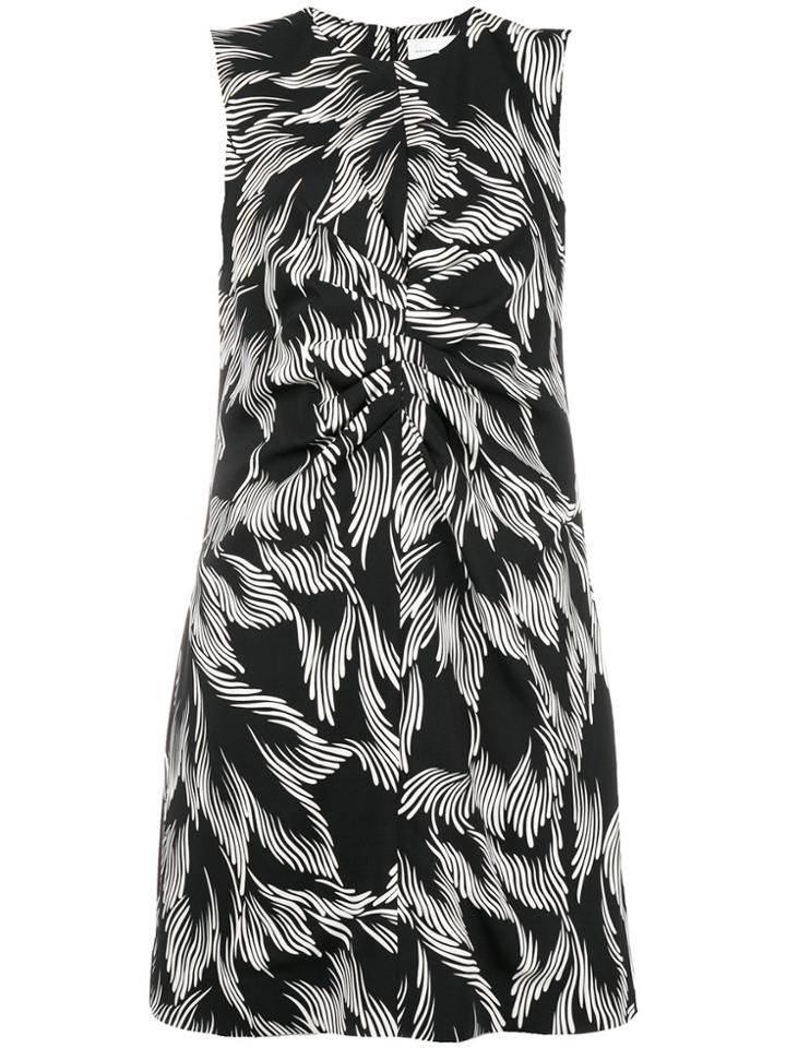 Victoria Victoria Beckham Foliage Print Shift Dress - Black