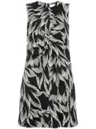 Victoria Victoria Beckham Foliage Print Shift Dress - Black