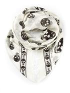 Alexander Mcqueen 'skull' Scarf, Men's, White, Modal/silk