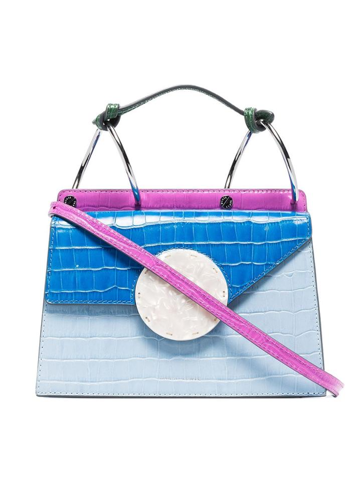 Danse Lente Mini Phoebe Croc Cross-body Bag - Blue