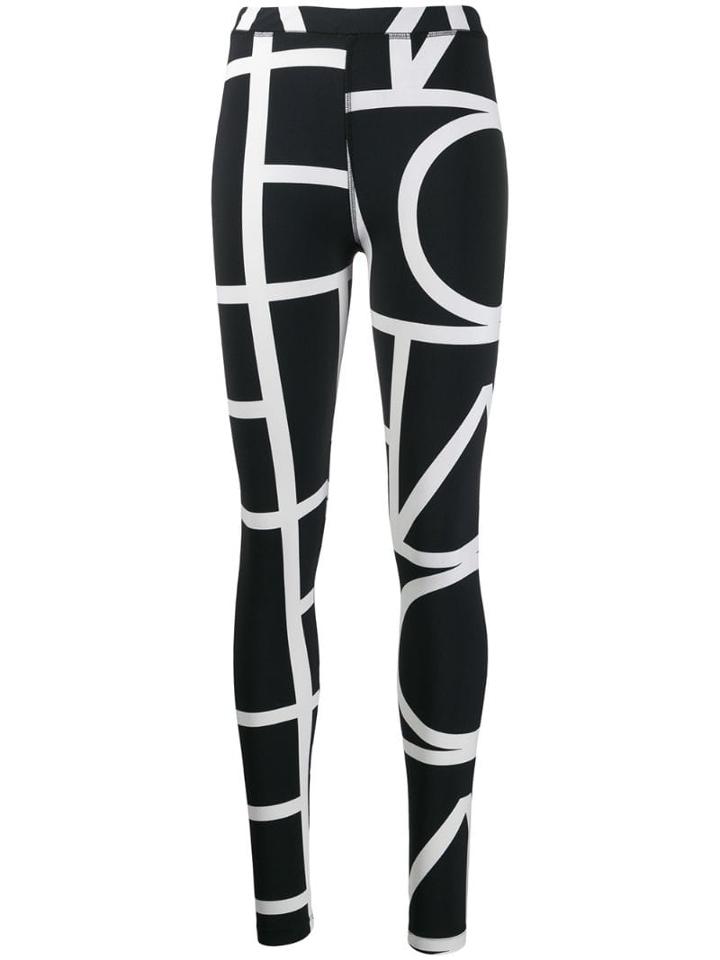 Toteme Negative Monogram Leggings - Black