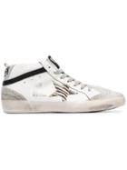 Golden Goose Deluxe Brand White Mid Star Leather Hi-top Sneakers