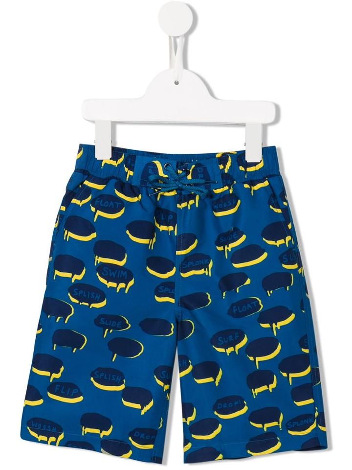 Stella Mccartney Kids Printed Swim Shorts, Toddler Boy's, Size: 2 Yrs, Blue