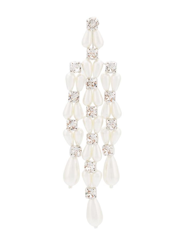 Simone Rocha Dangling Pearl Earrings - White