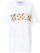 Msgm Front Logo Loose T-shirt - White