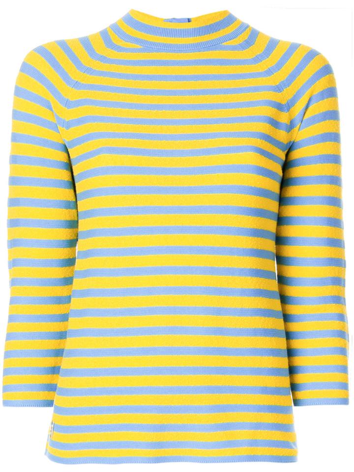 Marc Jacobs Striped Knitted Top - Yellow & Orange