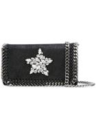 Stella Mccartney - Falabella Jewelled Chain Bag - Women - Polyester/crystal - One Size, Black, Polyester/crystal