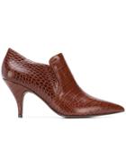 Tory Burch Crocodile Effect Boots - Brown