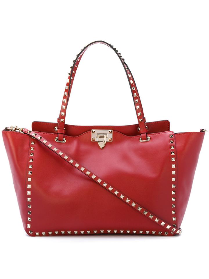 Valentino Valentino Garavani Rolling Trapeze Tote - Red