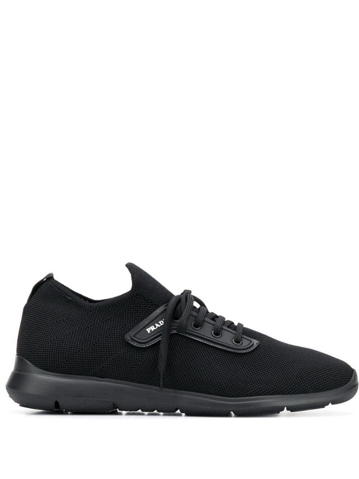 Prada Basic Knit Sneakers - Black