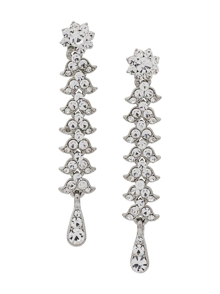 Susan Caplan Vintage 1970's Chandelier Earrings - Silver
