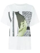 Mm6 Maison Margiela Printed T-shirt, Women's, Size: Small, White, Cotton