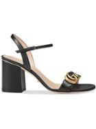 Gucci Leather Mid-heel Sandal - Black