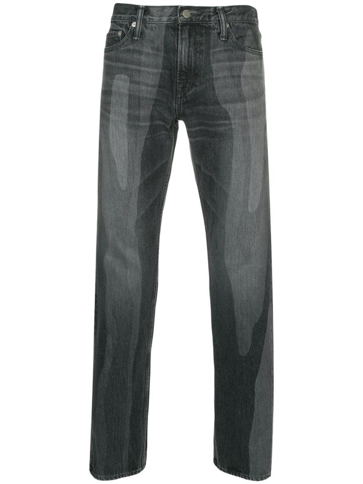 Anrealage Annual Ring Laser Bleach Jeans - Black