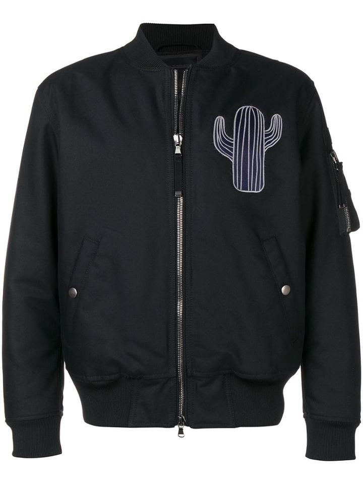 Diesel Black Gold Padded Jacket With Hunting Embroidery