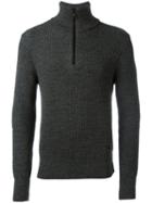 Ami Alexandre Mattiussi - Half Zipped Sweater - Men - Virgin Wool - M, Grey, Virgin Wool