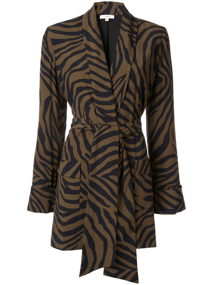 Layeur Zebra Print Blazer - Brown