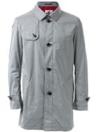 Education From Youngmachines Panel Detail Button Up Trench Coat
