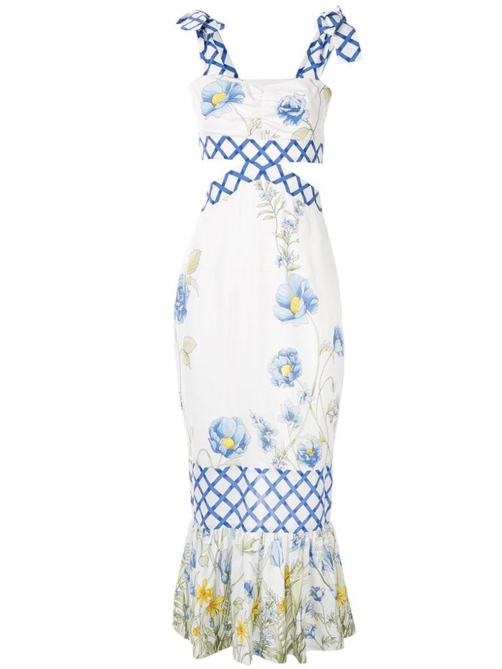 Alice Mccall Flower Girl Midi Strap Dress - White