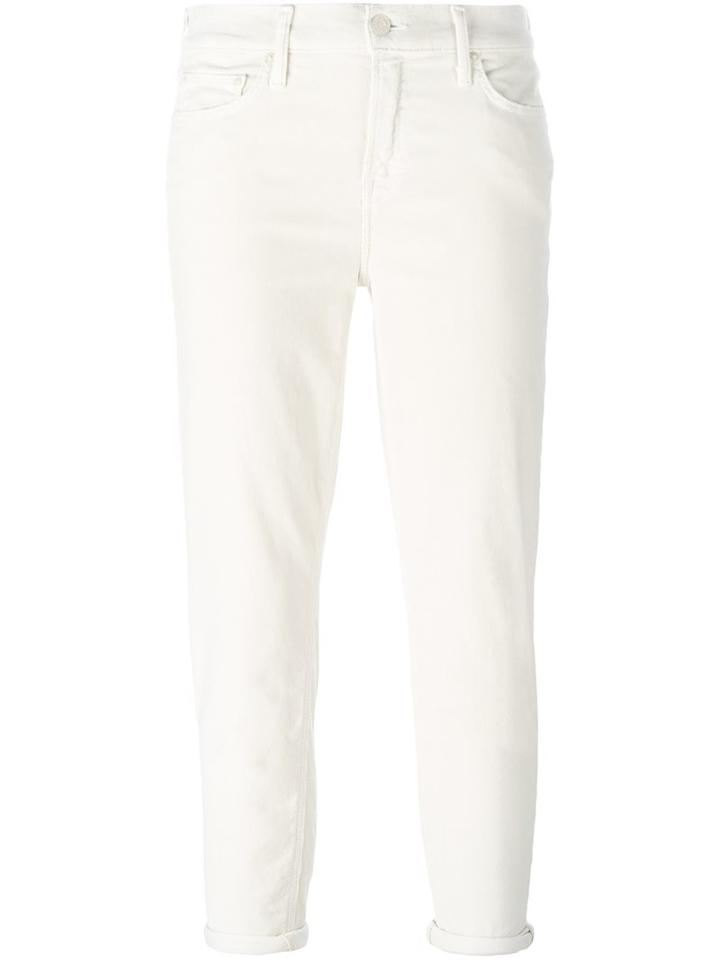 Mother 'the Dropout' Trousers, Women's, Size: 27, White, Cotton/spandex/elastane