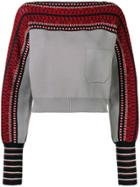 Temperley London Cropped Knit Sweatshirt - Grey