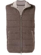 N.peal The Mall Quilted Gilet - Brown