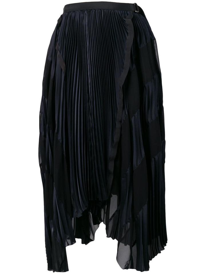 Sacai Asymmetric Midi Skirt - Blue
