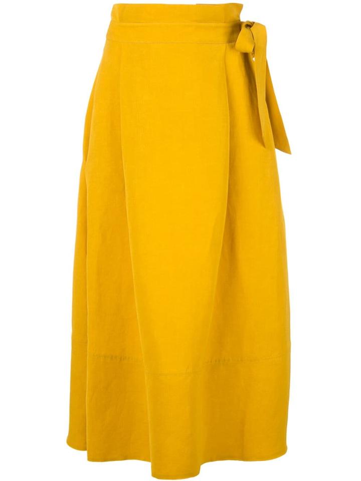 Co Belted Midi Skirt - Yellow