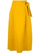 Co Belted Midi Skirt - Yellow