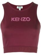 Kenzo Cropped Logo Top - Purple