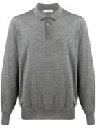 Brunello Cucinelli Long Sleeve Polo Sweater - Grey