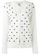 Marc Jacobs Embroidered V-neck Sweater - White