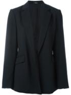 Theory Open Front Blazer, Women's, Size: 2, Black, Polyester/virgin Wool