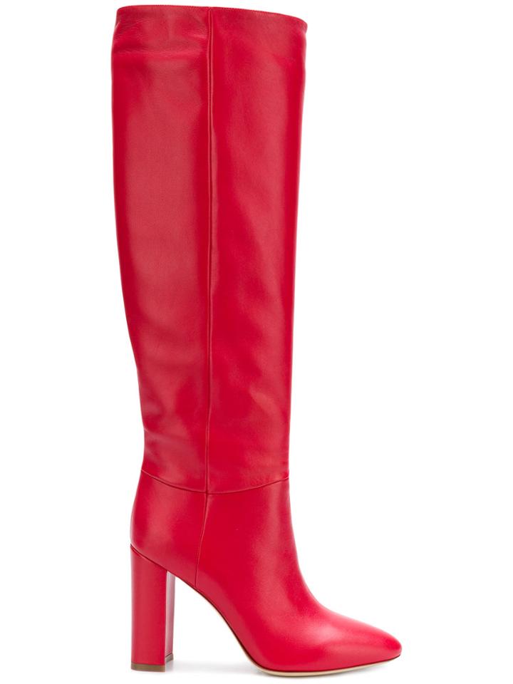 Twin-set Block Heel Boots - Red