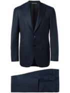 Canali Two Piece Suit, Size: 52, Blue, Wool/cupro